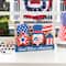 Glitzhome® 11.75" Patriotic Americana Wooden Block Table Decor